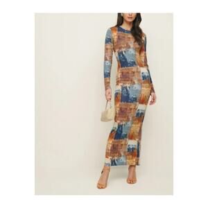 Reformation 'Tommie' Blue Knit Dress Size XS